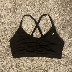 Gymshark Ruched Sports Bra | Black